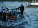 Motor Segelboot mit Motorschaden trieb gegen Alte Liebe bei Koeln Rodenkirchen P137